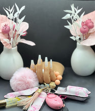 Load image into Gallery viewer, Cotton Candy Drip: 9-Piece Pink Marble Keychain Set – Cai’s Keys