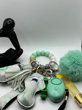 Load image into Gallery viewer, Mint Condition: 9-Piece Teal Marble Keychain Set – Cai’s Keys