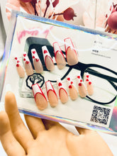 Load image into Gallery viewer, ❤️ Scarlet Heart – Press-On Nail Set (Hard Gel • Ready to Ship)