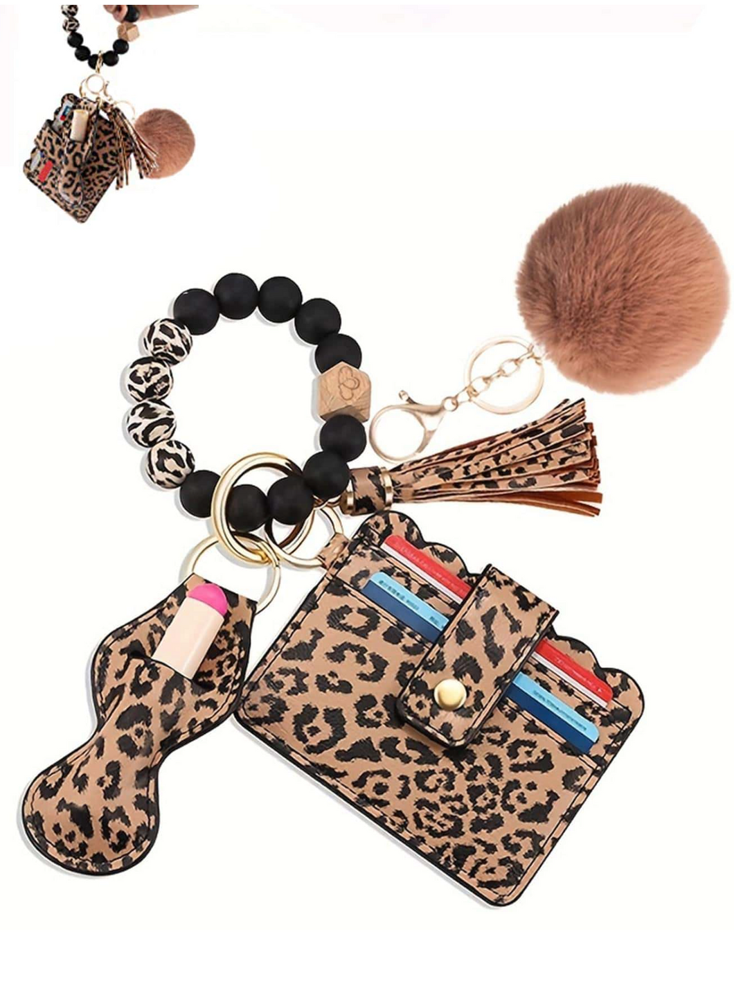 Leopard Wallet Wristlet