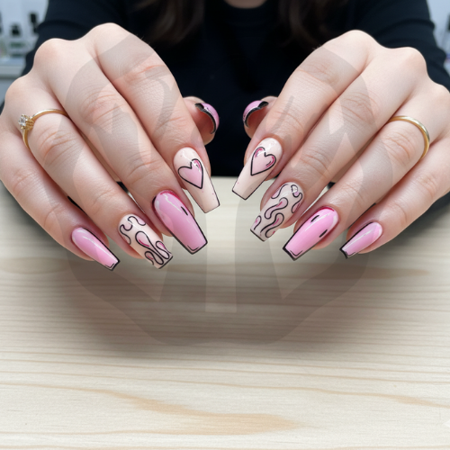 ✨ Pop This – Press-On Nail Set (Hard Gel, Ready to Ship) ✨